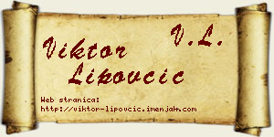 Viktor Lipovčić vizit kartica